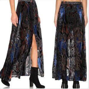 Free People Velvet Maxi Skirt